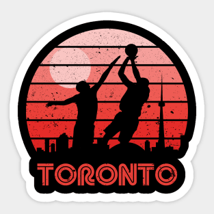 Retro Sunset Toronto Ball Sticker